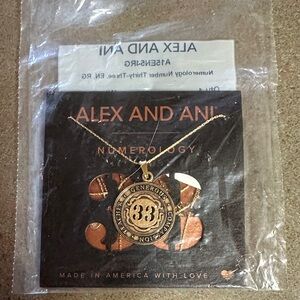 Alex and Ani Gold Numerology 33 Medallion Necklace
